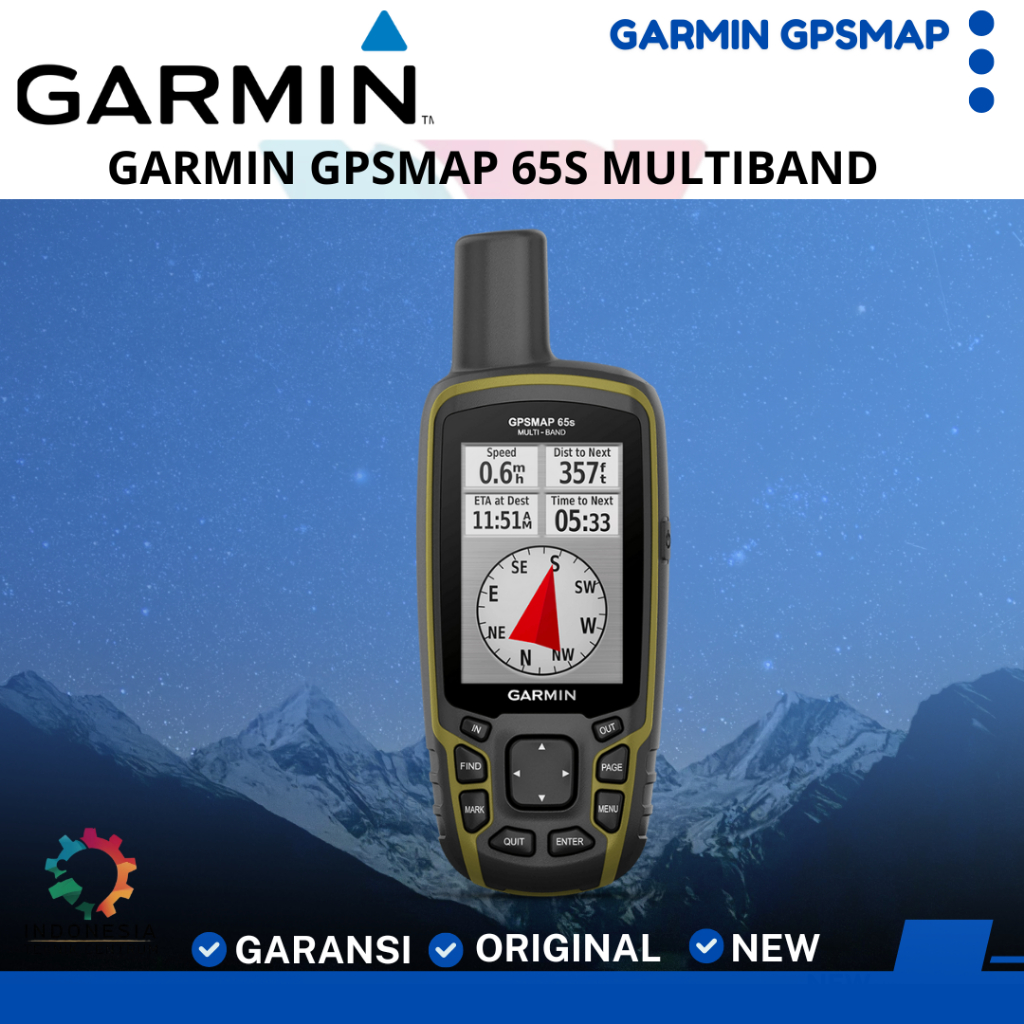 Garmin GpsMaps 65s GPS 65s GPS Handheld MultiBand Sensor GPS Garmin Origina Garansi Resmi TAM