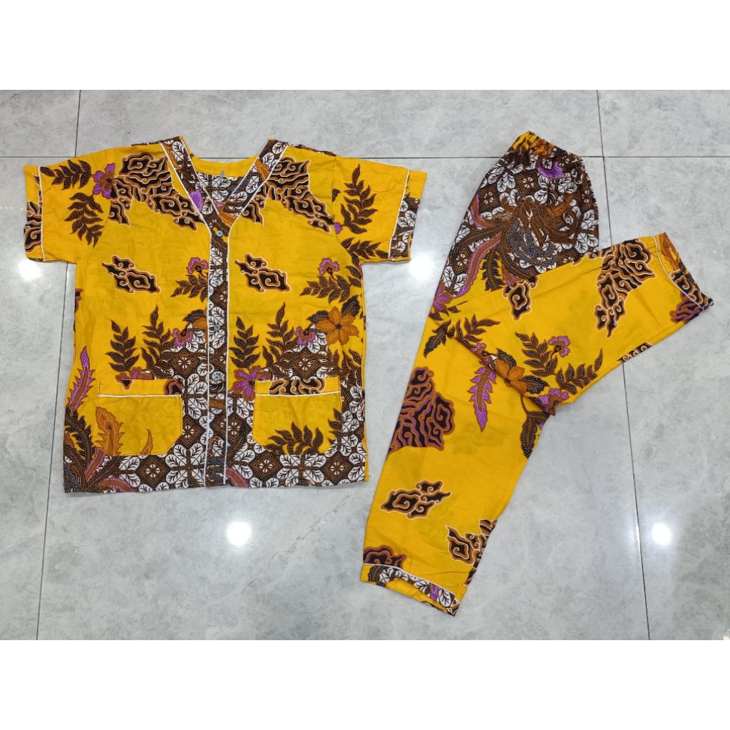 Batik bagan metta| Baju tidur batik bagan ukuran XL cp LD= 108cm| baju batik bagan ukuran XL cp