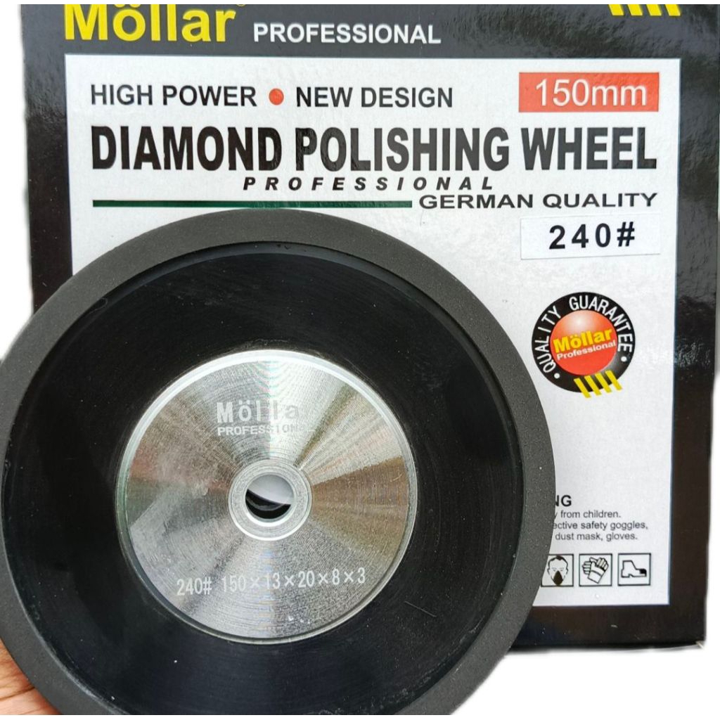 Diamond wheel Pengasah mata pisau ketam TCT Mollar 6 inch grit 240