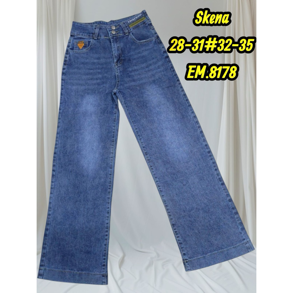 CELANA NATALIE BERLYN/ Celana Kulot Skena Bahan Softjeans Stretch Kerent Jeans Import Quality