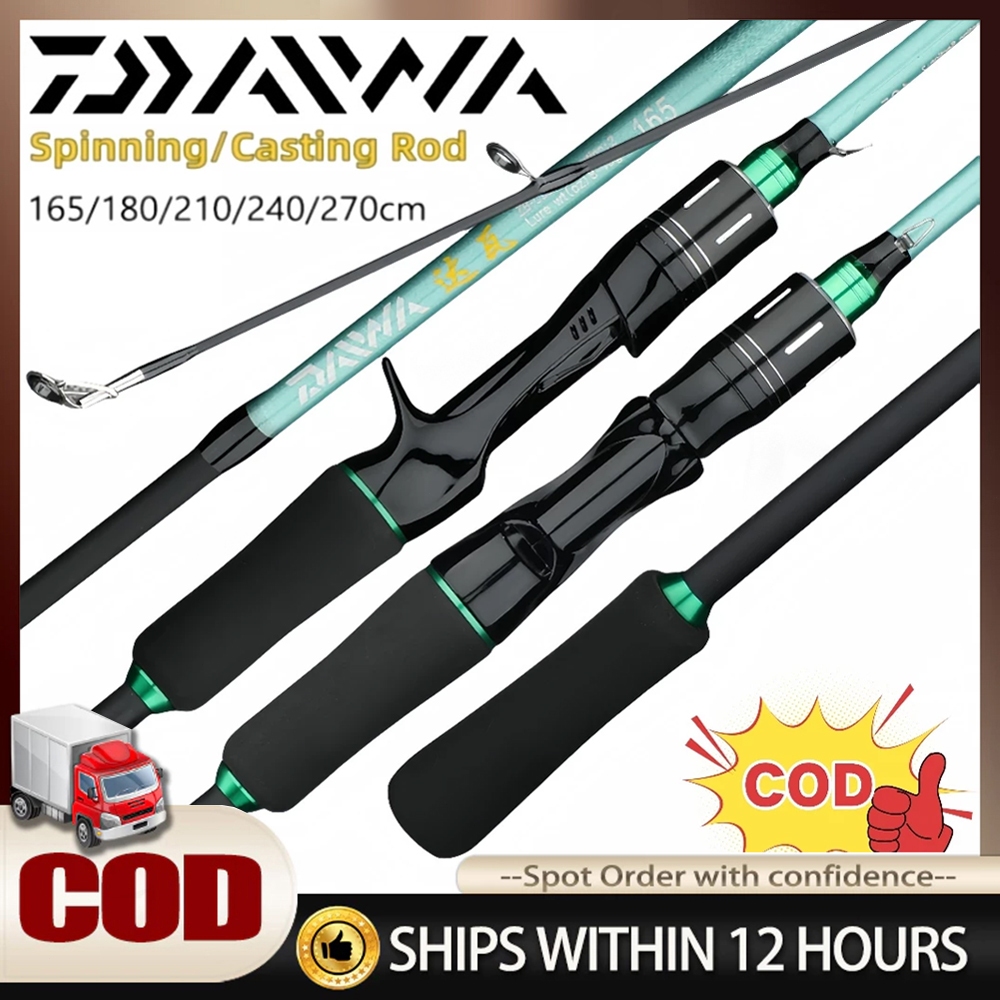 DAIWA Portable Baitcasting Rod Joran Pancing Carbon Lure Spinning Fishing Rod M Power Sea Fishing Po