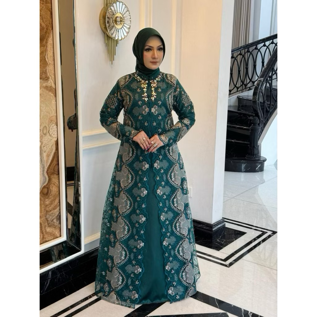 NEW Dress Etnik tile Sumba Js collection REALPICT /New Dress Outer Tille Sequin JS Collection / Gami