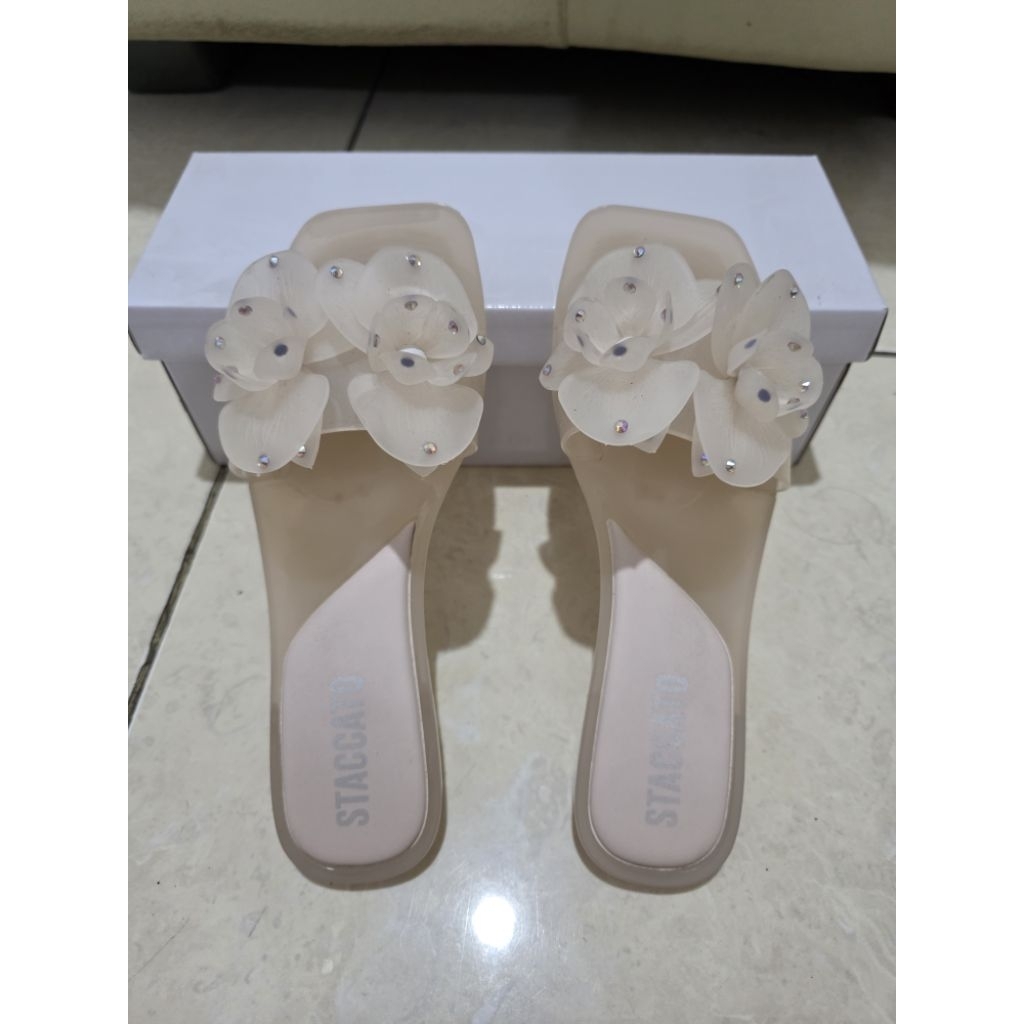 staccato pink jelly sandal preloved