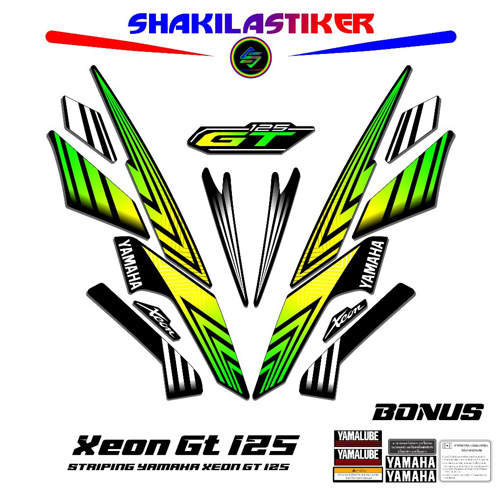 STIKER STRIPING XEON GT 125 MOTIF MULK 07 / STIKER / STICKER / XEON GT 125 / GT / XEON GT / YAMAHA /