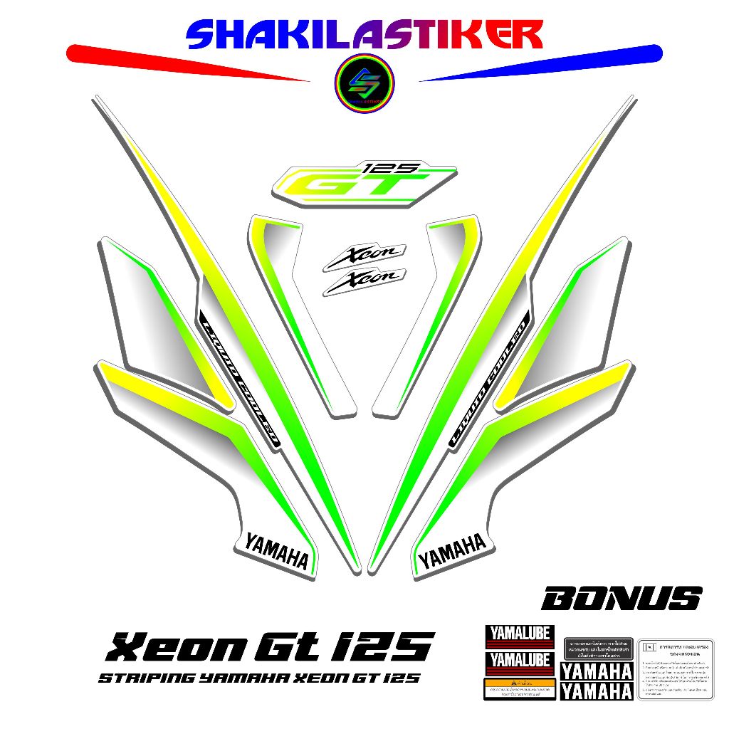 STIKER STRIPING XEON GT 125 MOTIF MULK 015 / STIKER / STICKER / XEON GT 125 / GT / XEON GT / YAMAHA 