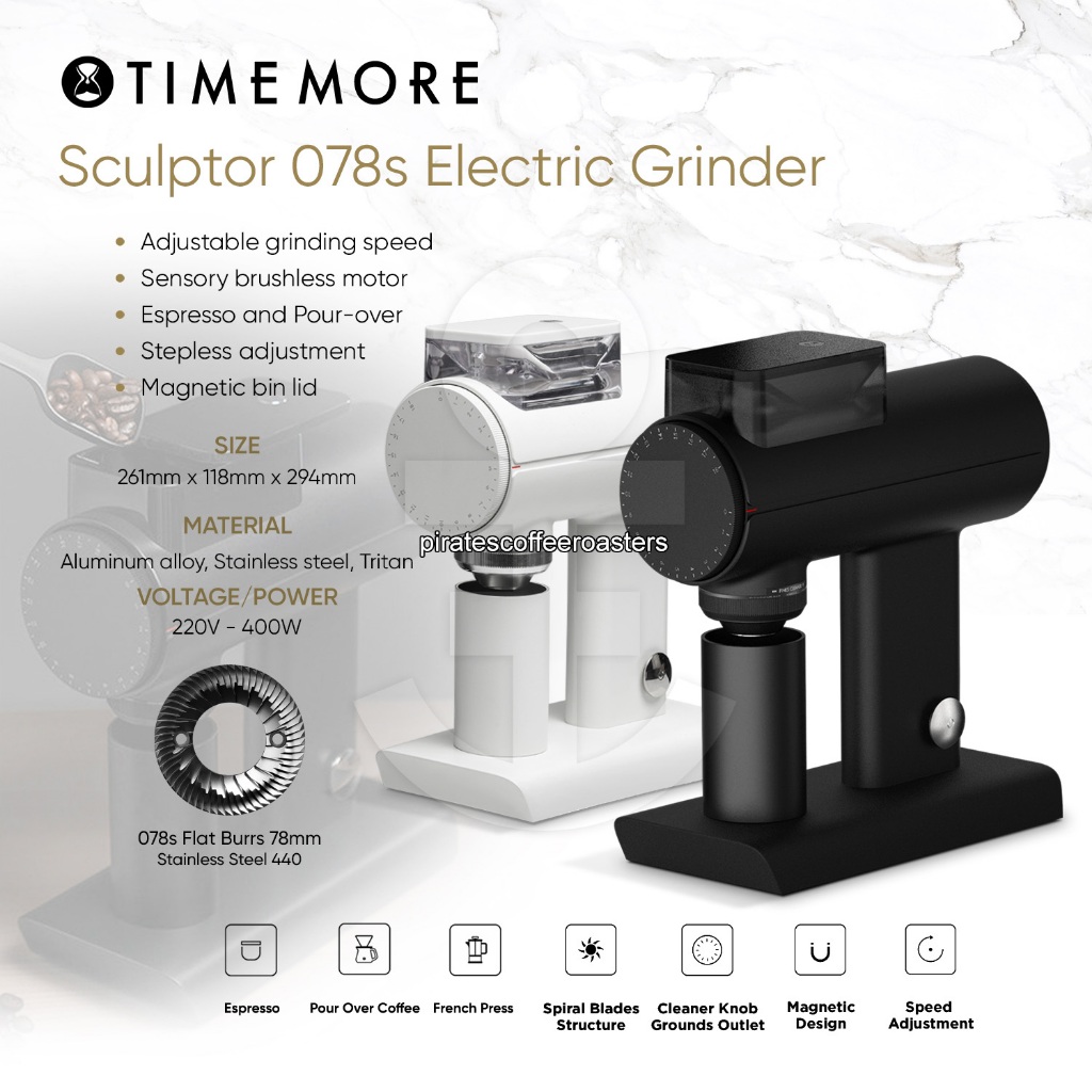 Timemore Sculptor 078s Electric Coffee Grinder - Alat Giling Kopi Sculptor 078s Elektrik