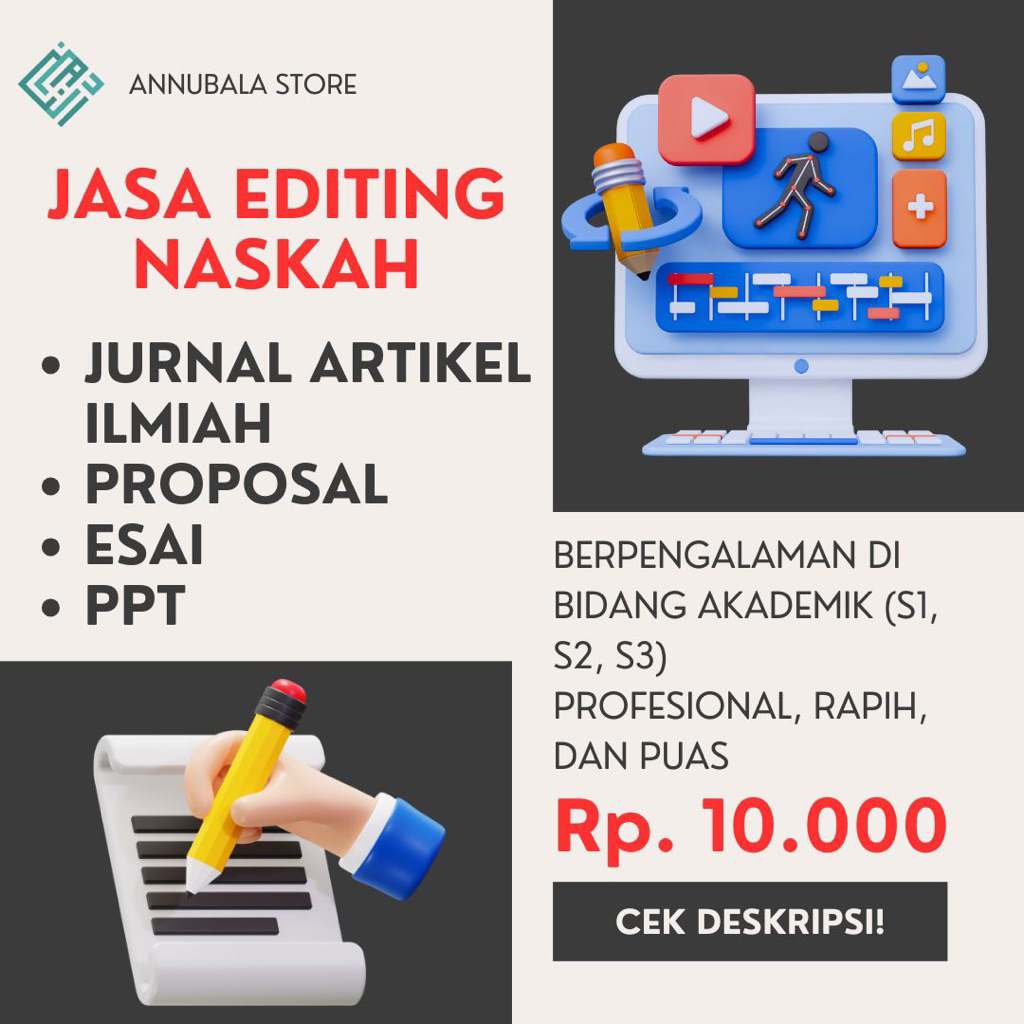 JASA EDITING NASKAH - ARTIKEL ILMAH - ESAI - PROPOSAL - DLL