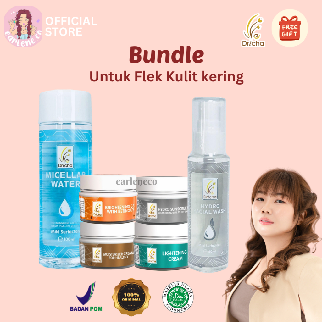 DRICHA bundling Flek untuk kulit kering dan normal