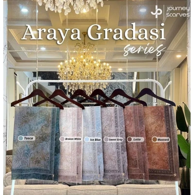 HIJAB SEGI EMPAT PREMIUM ARAYA SERIES BY JOURNEY SCARVES ORIGINAL