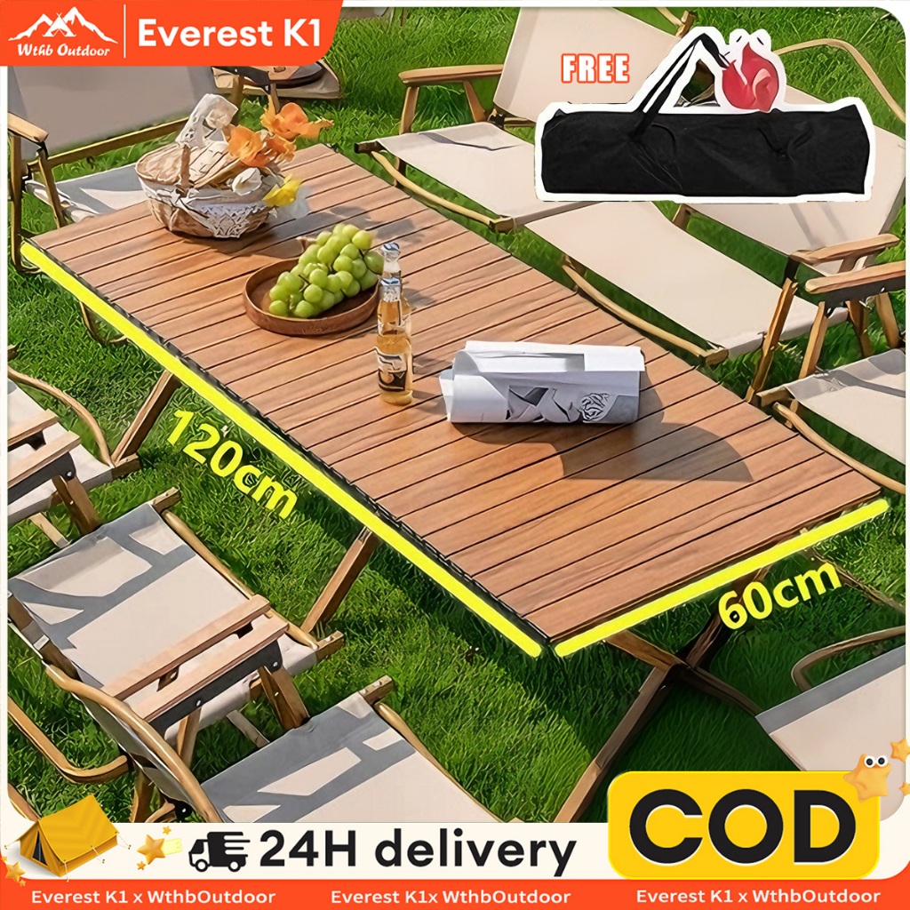 Meja Camping Lipat Outdoor Meja Kemping KursiLipat Meja Camping Baja KarbonPortable | Cocok untuk Ke