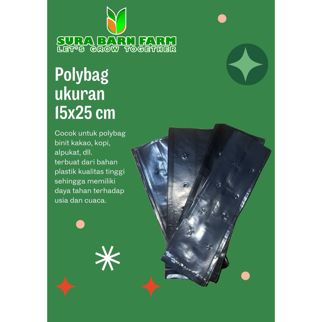 Polybag kakao/polybag 15x25 cm / polybag bijian