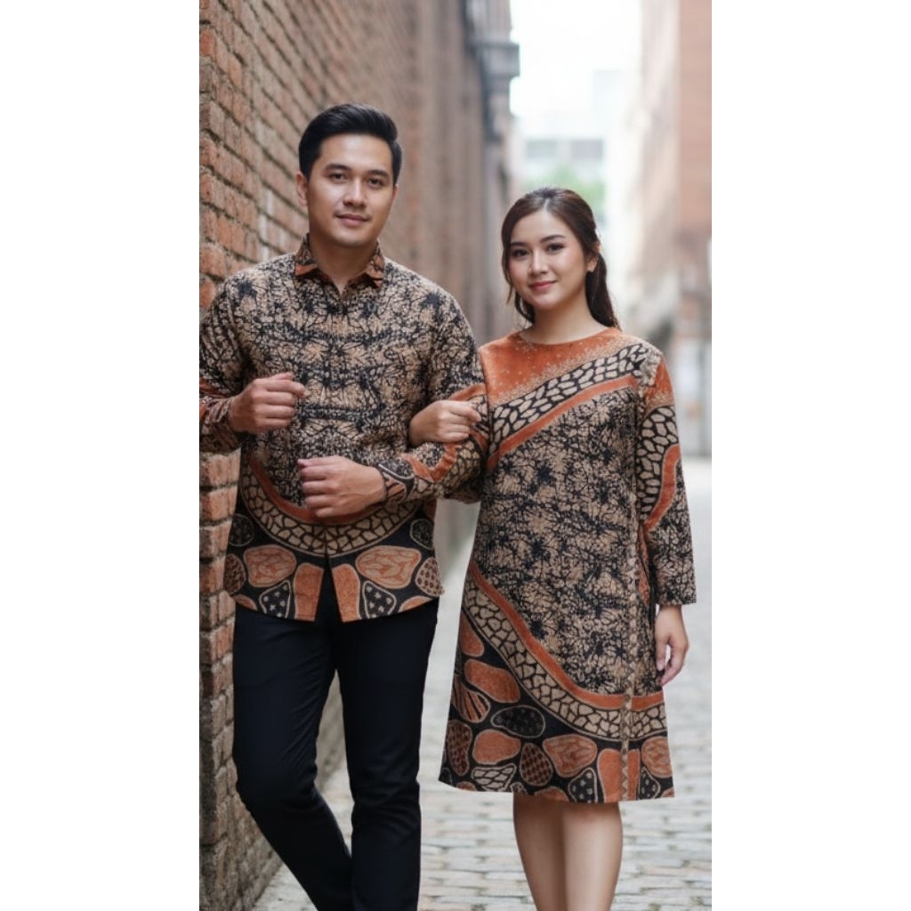 Batik Solo Trendy - Batik Couple 102 | Batik Sarimbit Tampil mewah dan elegant| Pakaian wanita Jumbo