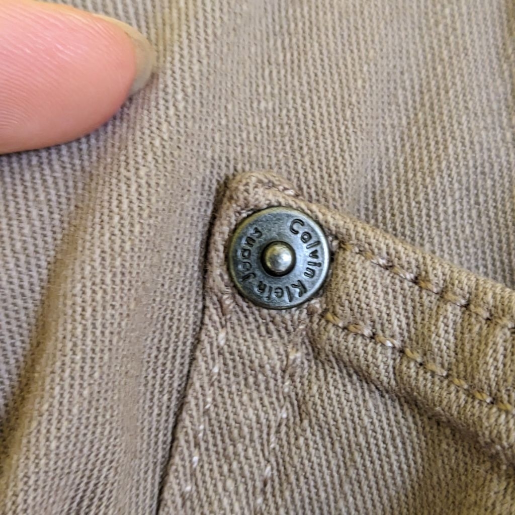 Celana Panjang Second CK CALVIN KLEIN Ori Beige Dark Cream