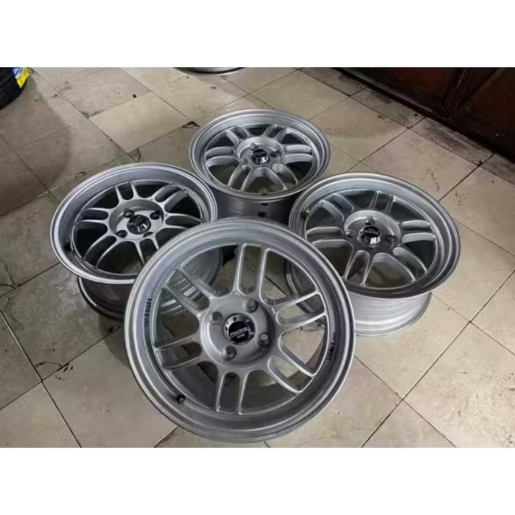 Velg Mobil Bekas ENKEI Ring 15 Lebar 7 Pcd 4x100 Murah Pelek RPF-01 R15 H4x100 SILVER FREE ONGKIR