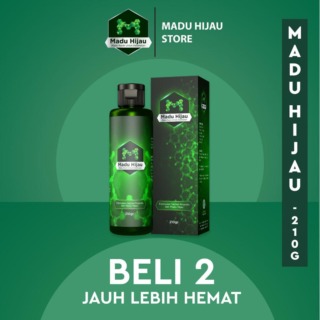 Madu Hijau Original 210Gram BPOM Herbal - 2 Pcs