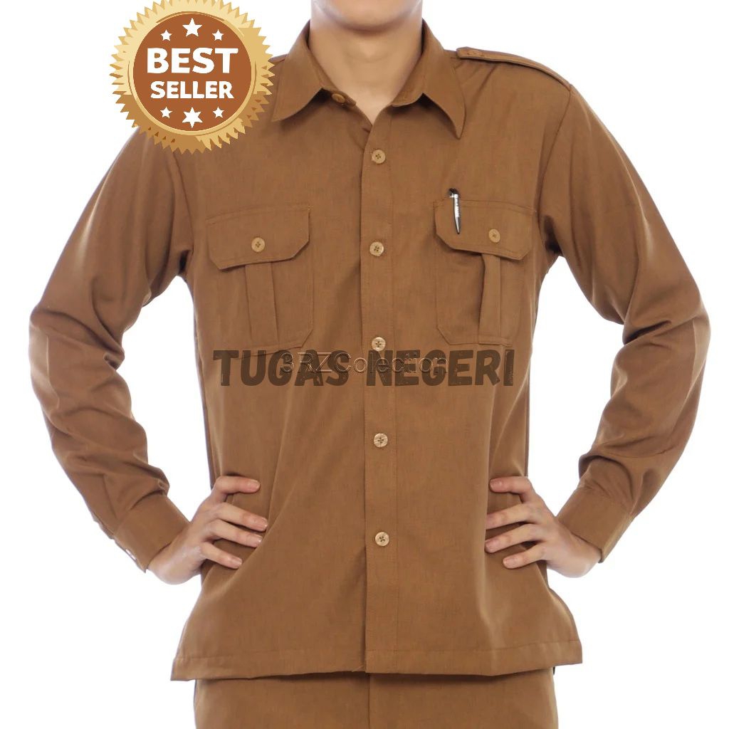 TN | Seragam Pemda PNS Pria Laki-Laki Khaki Tua Terbaru 2026