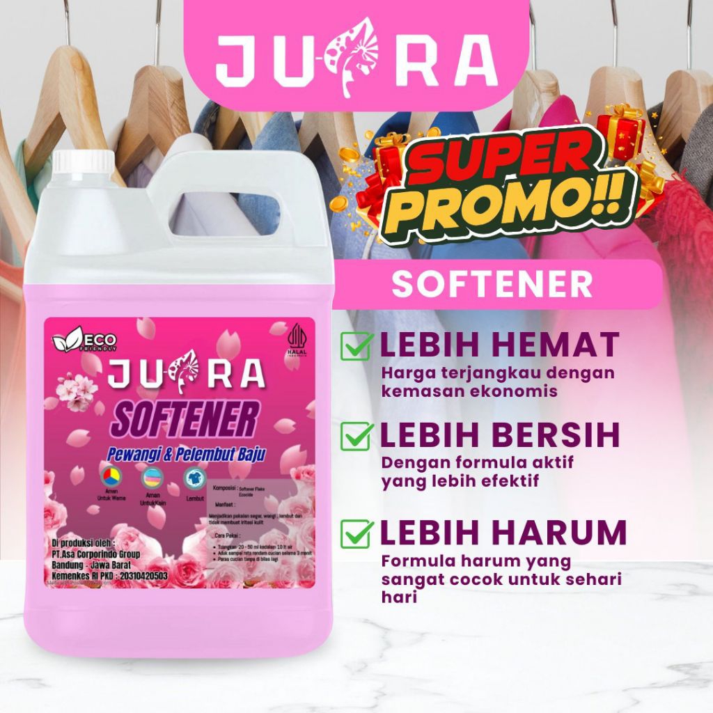 Softener Pakaian 5 Liter – Softener Pelembut Pewangi Pakaian 5 Liter JUARA