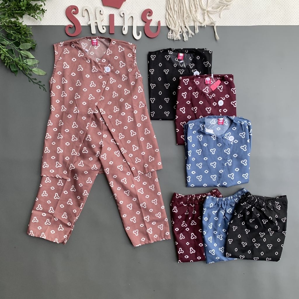 Shine Batik Setelan Batik Anak Rara Outer Kulot full motif jumputan cocok untuk acara formal