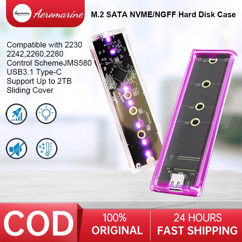 SSD Case SSD Enclosure NVME M2 Transparant S1 NYK Casing SSD