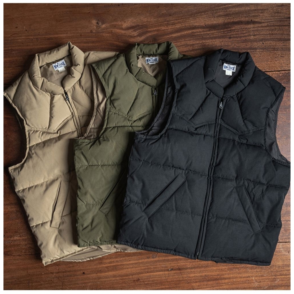 Rompi Puffer Tahan Air dan Angin Lapisan Dacron Tebal Saku Beresleting Desain Trendy Cocok untuk Ber