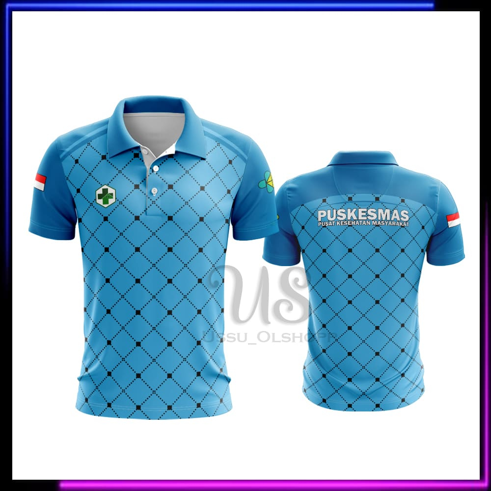 Kaos Jersey kerah Polo Puskesmas Perawat Bidan Terbaru - Jersey Puskesmas Lengan Panjang Free Custom
