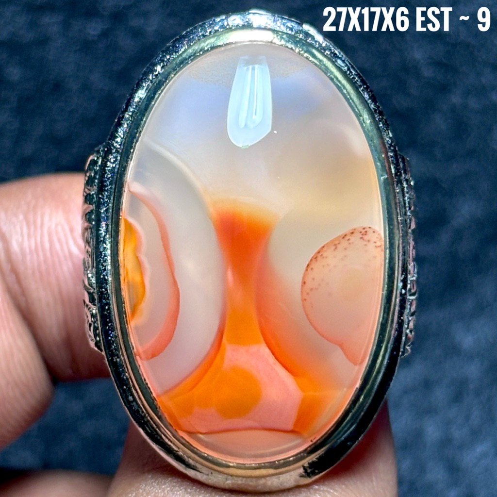 NATURAL BATU AKIK MOTIF LAM ALIF