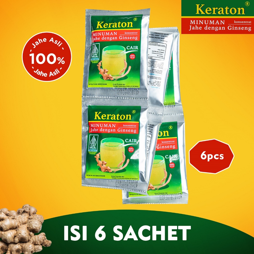 Keraton - Sari Jahe Cair Isi 6 Sachet