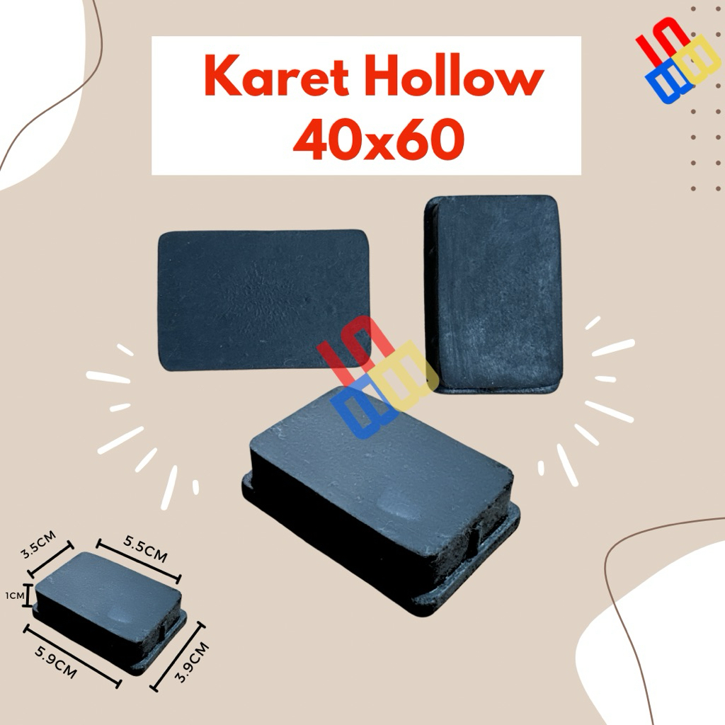 Karet hollow 40x60 / Karet kaki hollow