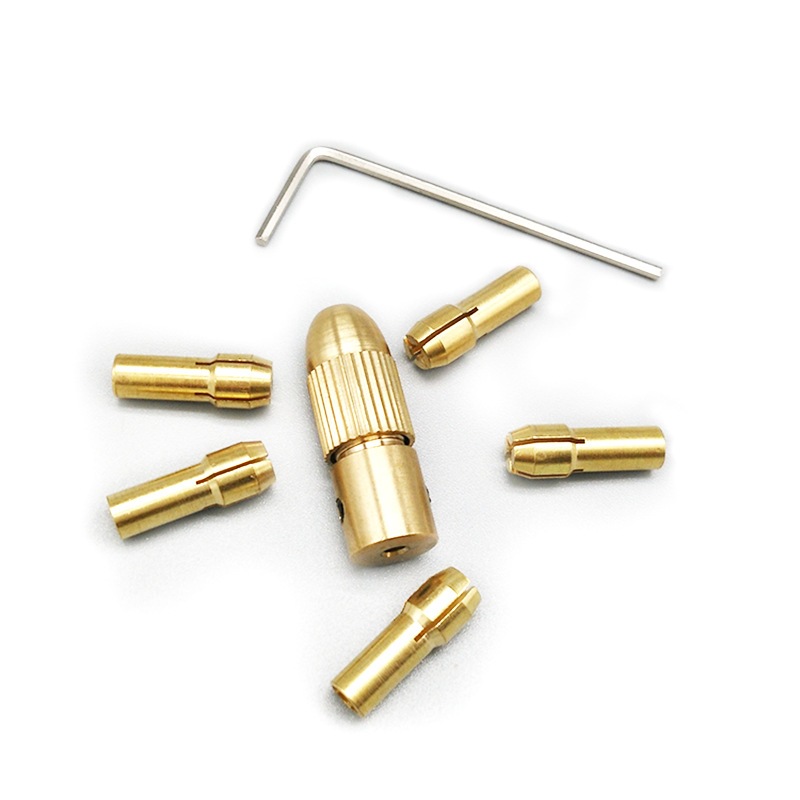 7 Pcs Keyless Drill Chuck As 2,35mm 3,17mm Collet Bor Mini Presisi 0.5–3mm