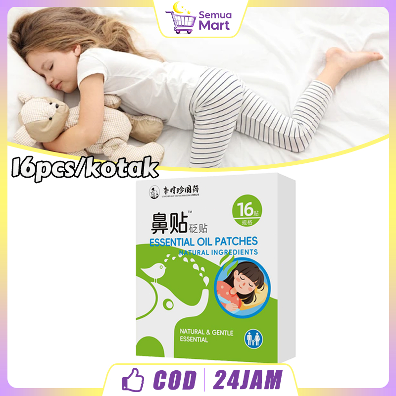 16Pcs Breatheasy Patch Essential Oil Tempelan Hidung Tersumbat Untuk Semua Usia