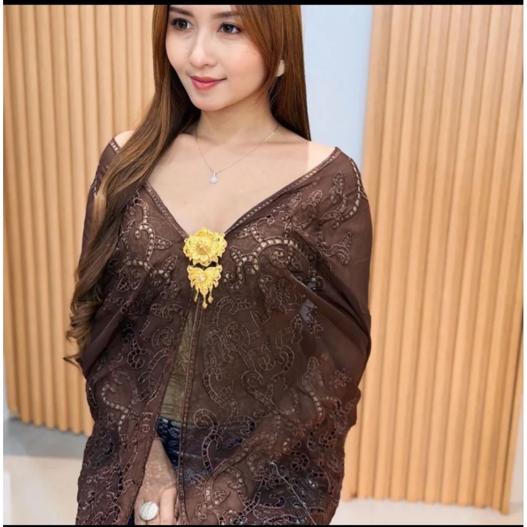 Kain kebaya bordir krawang terbaru//kain bahan lembaran kebaya bali//kain kebaya bordir premium