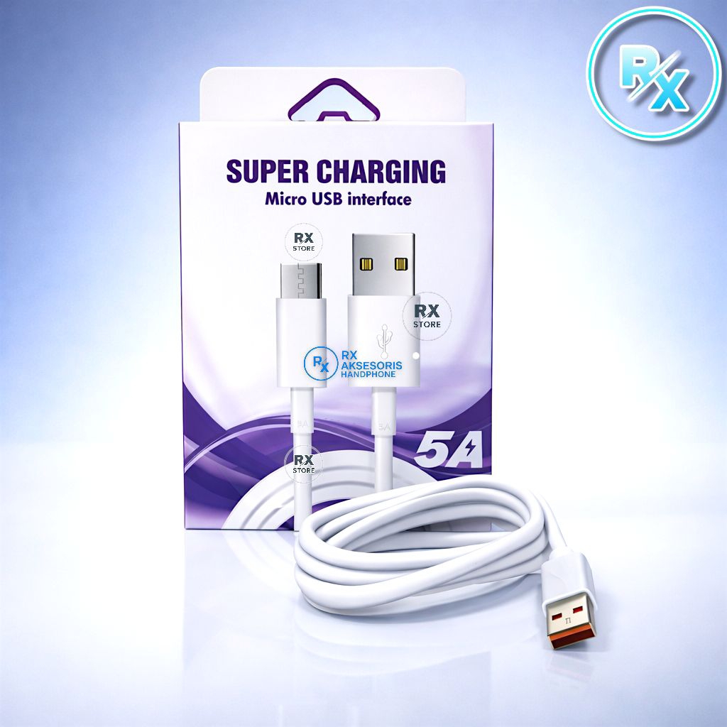 Kabel Data MICRO USB 5A Kabel Charger Super Charging Casan ANROID BB 100cm Kompatible HP USB MICROD