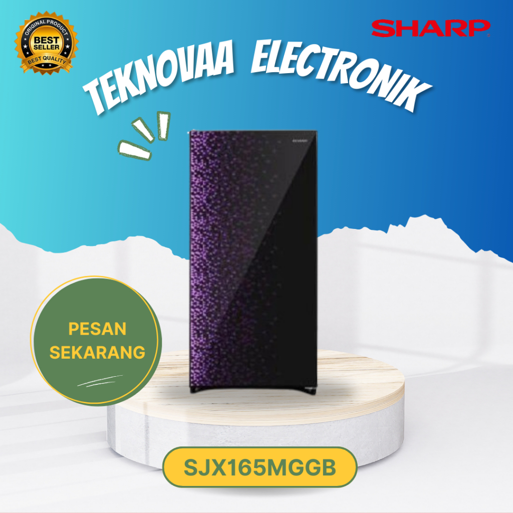 KULKAS 1 PINTU SHARP SJX165MGGB 128L/SJX-165-MGGB/SJX-165MGGB/SJX 165 MGGB/ORIGINAL BERGARANSI