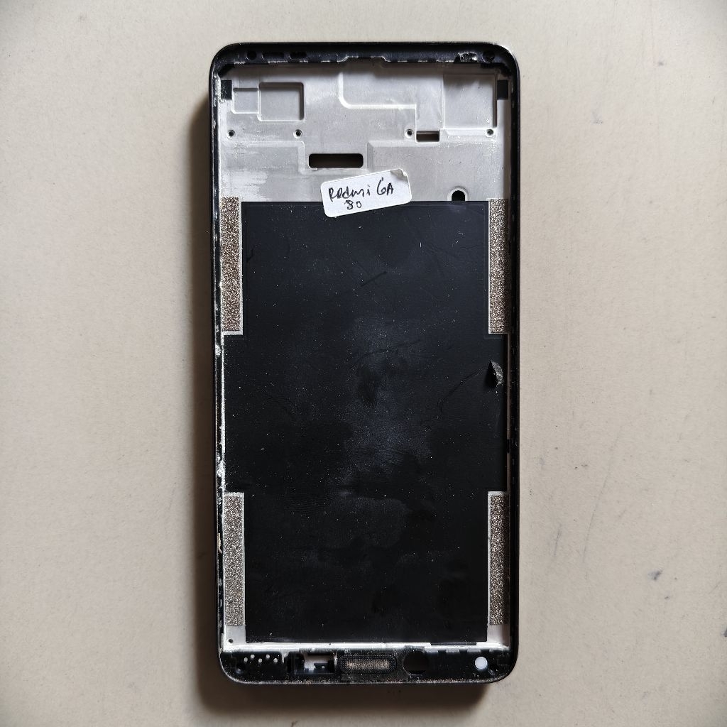Frame Tulang Tengah Tatakan LCD Xiaomi Redmi 6A cabutan normal tested mulus no minus siap rakit