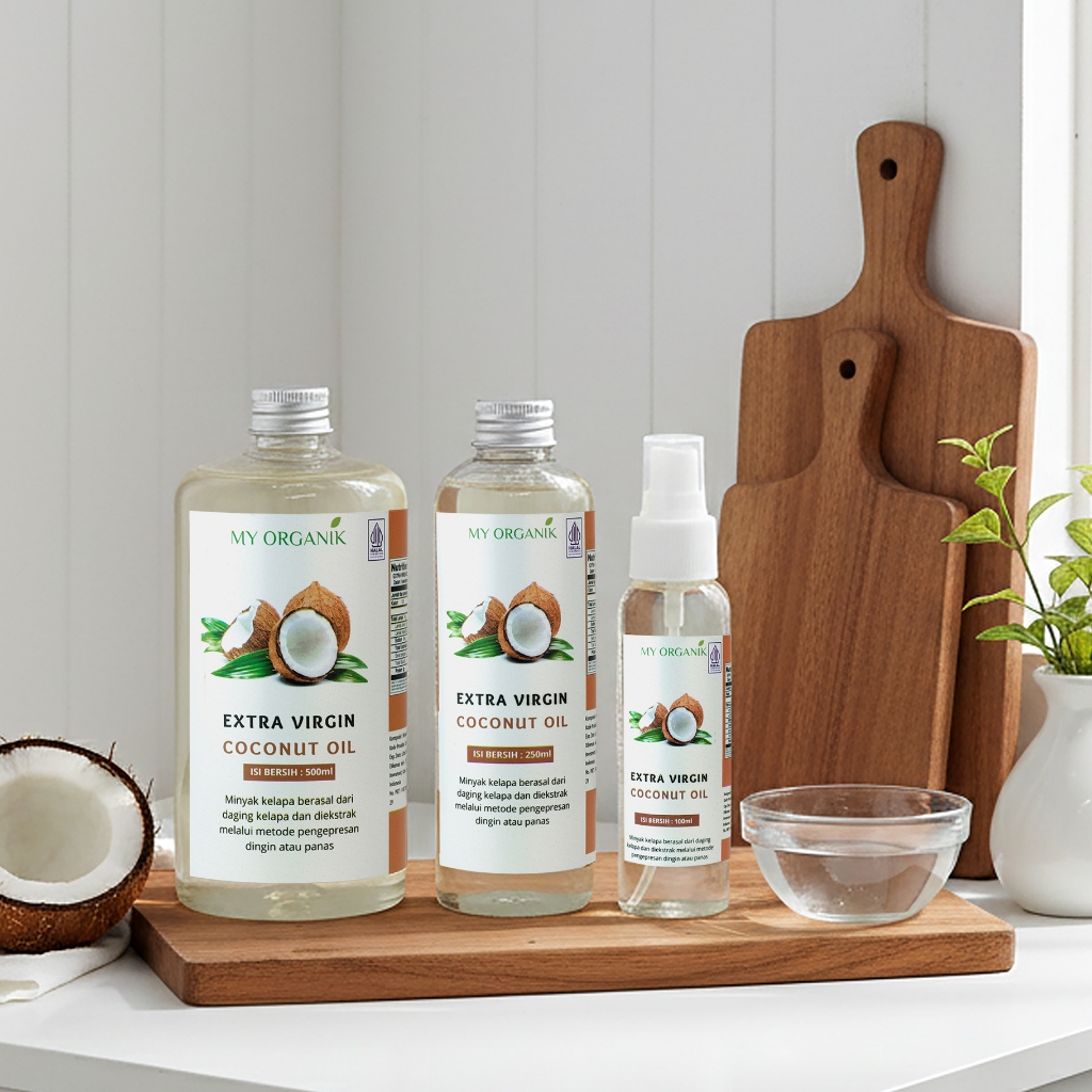 My Organik VCO Premium 500ml Organic Extra Virgin ECVO Minyak Kelapa Coconut Oil Bagus Kulit Rambut