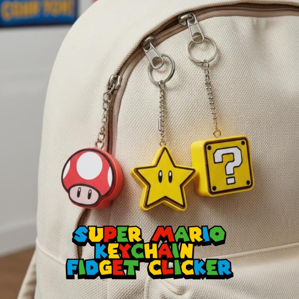 Gantungan Kunci Fidget Clicker Super Mario || Super Mario Keychain Fidget Clicker || Fidget Toys