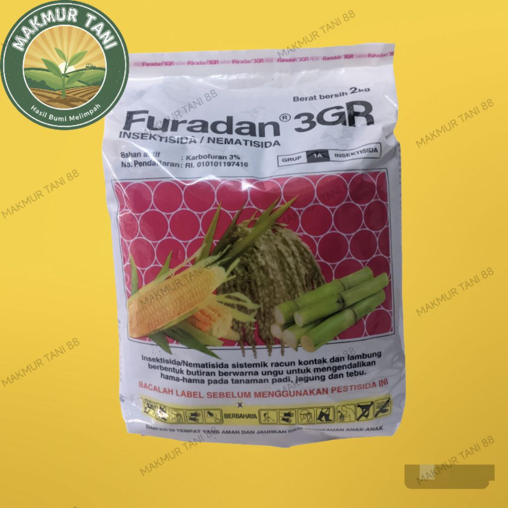 Furadan Insektisida 2kg - Sistemik, Kontak, dan Lambung untuk Tanaman Padi dan Jagung