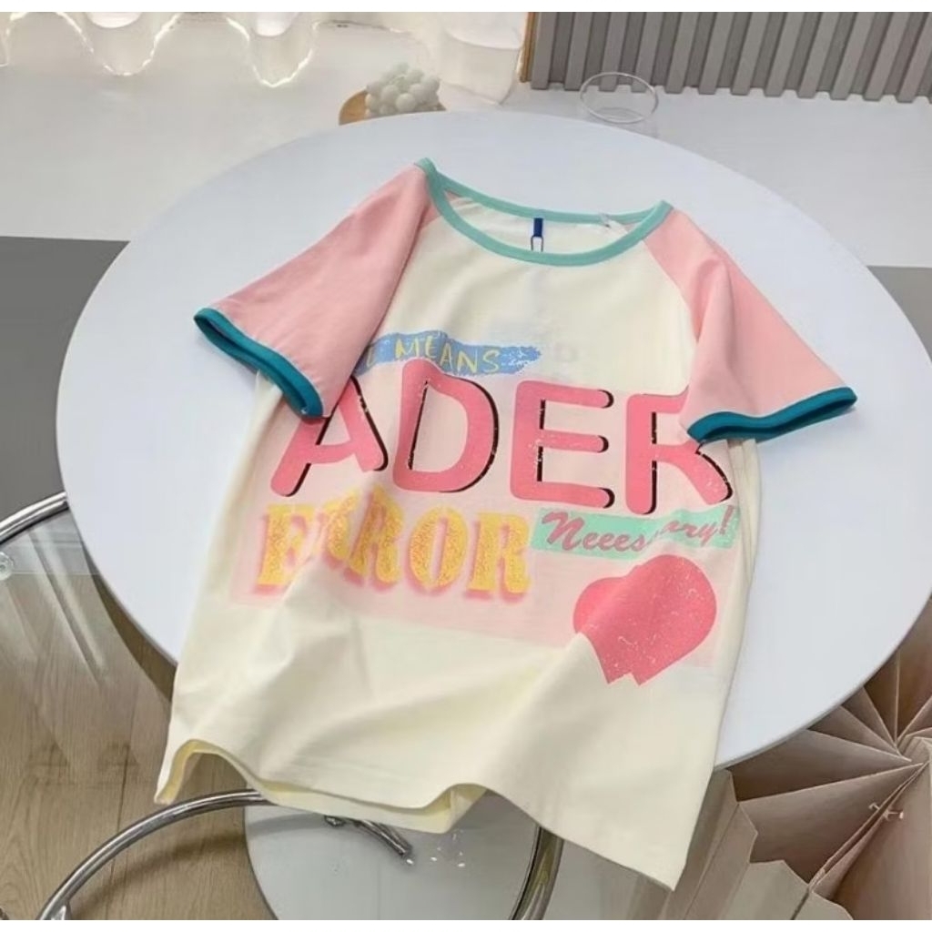 Ader Error Love Tshirt Mirror Baju Kaos Korea