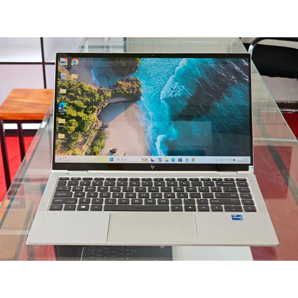 HP ELITEBOOK X360 1040 G8 intel Core i7 Gen 11 Ram 16 GB Layar Touchscreen Bisa di lipat jadi tablet