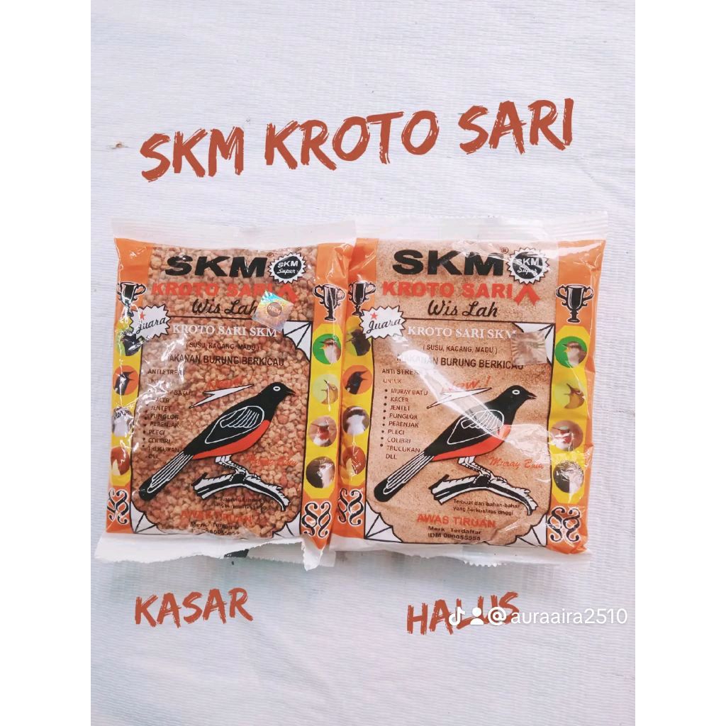VOER SKM Pakan Burung SKM Krotosari Halus Kasar Original Pabrik FUR PUR SKM