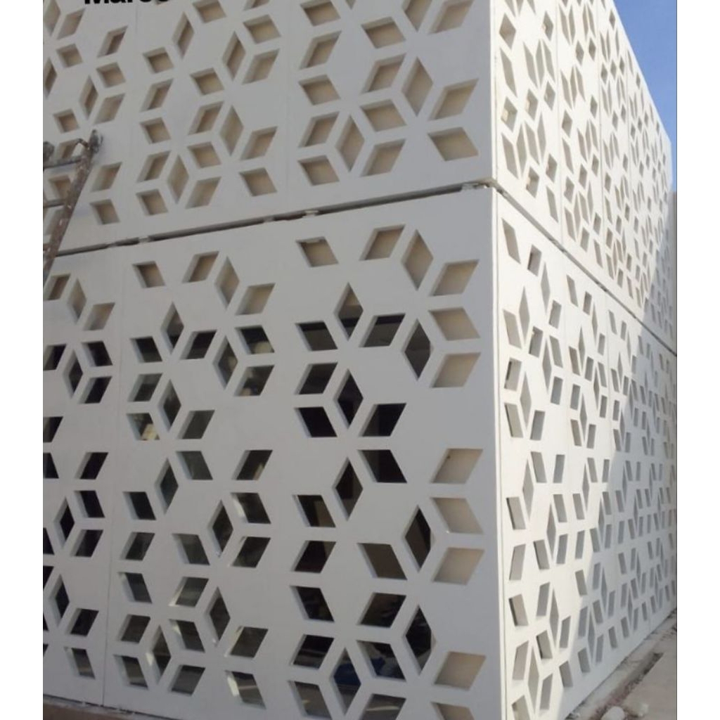 GRC Krawangan Fasad Bangunan | Ornamen Krawangan Modern