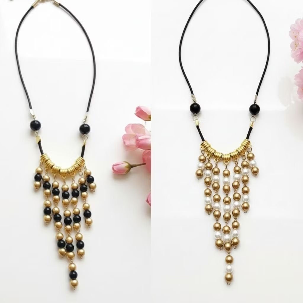 Aksesoris kalung hijab fashion cantik kalung kekinian fashion unik kalung hijab fashion