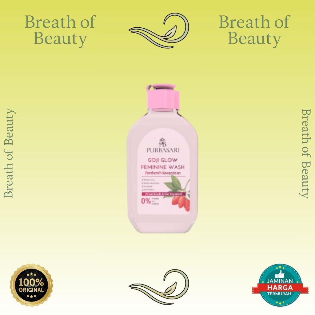Purbasari Goji Glow Feminine Wash 100mL | Sabun Pembersih Kewanitaan | Breath Of Beauty