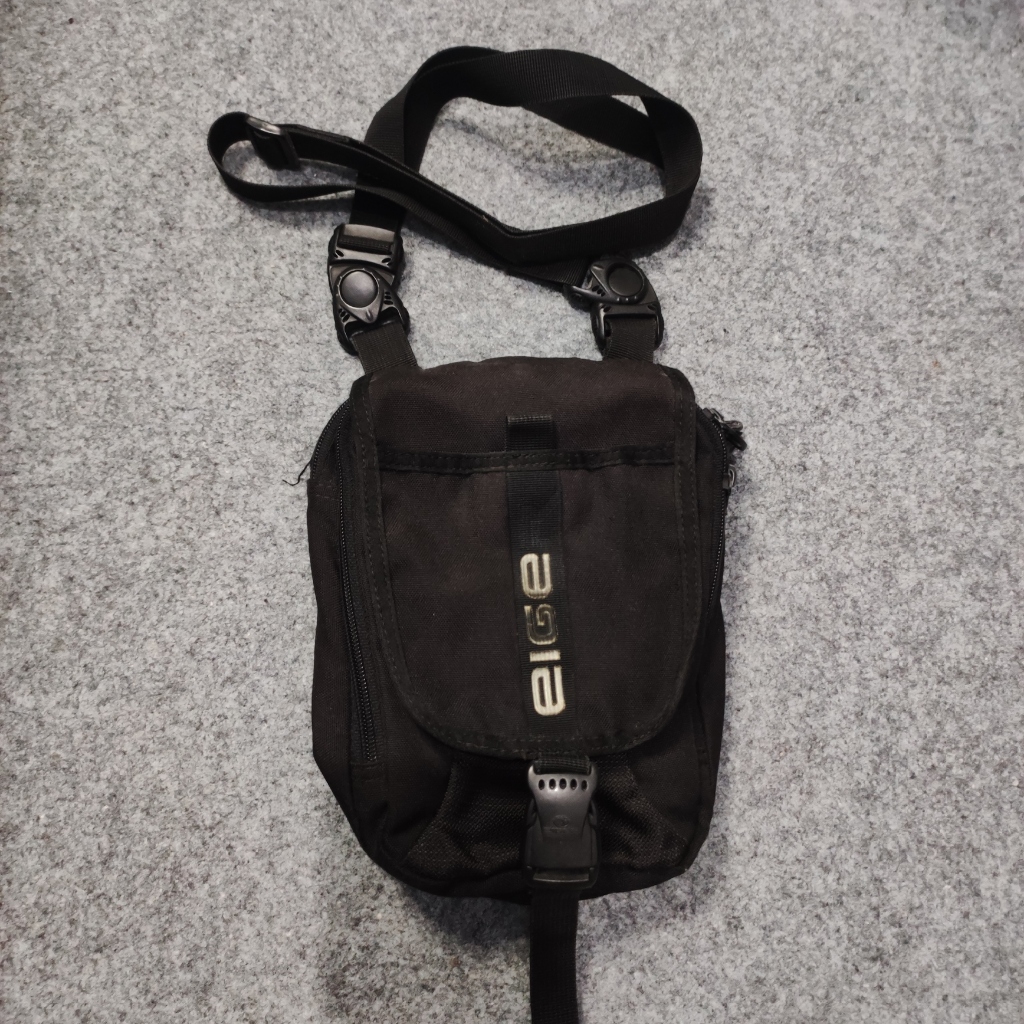 EIGER Tas Selempang Bahu Jadul Lawas Vintage Black Hitam Paha Unisex