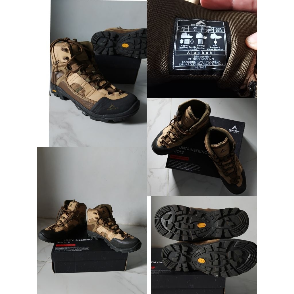bekas sepatu tracking Eiger ori hiking