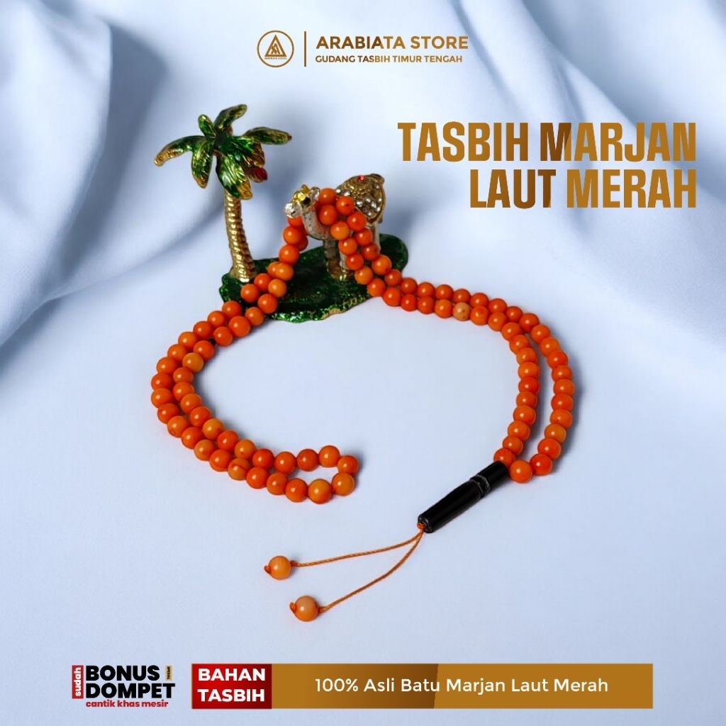 Tasbih Marjan Asli Laut Merah Import Mesir