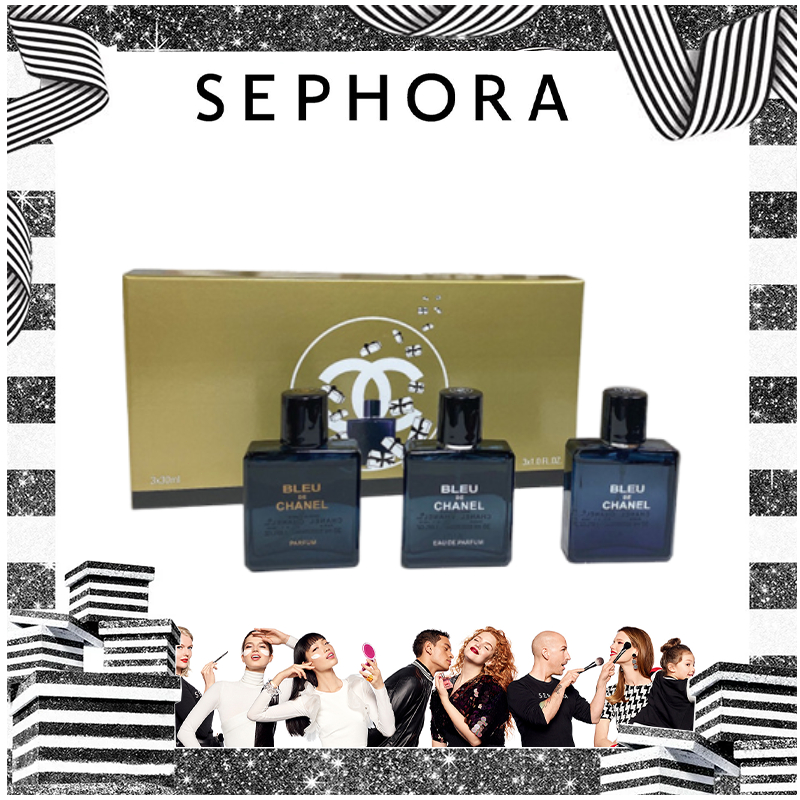 Chanel Parfum Gift Set 30ml x 3pc bleu de Chanel parfum chanel Eau de Parfum/blue de Chanel parfume 