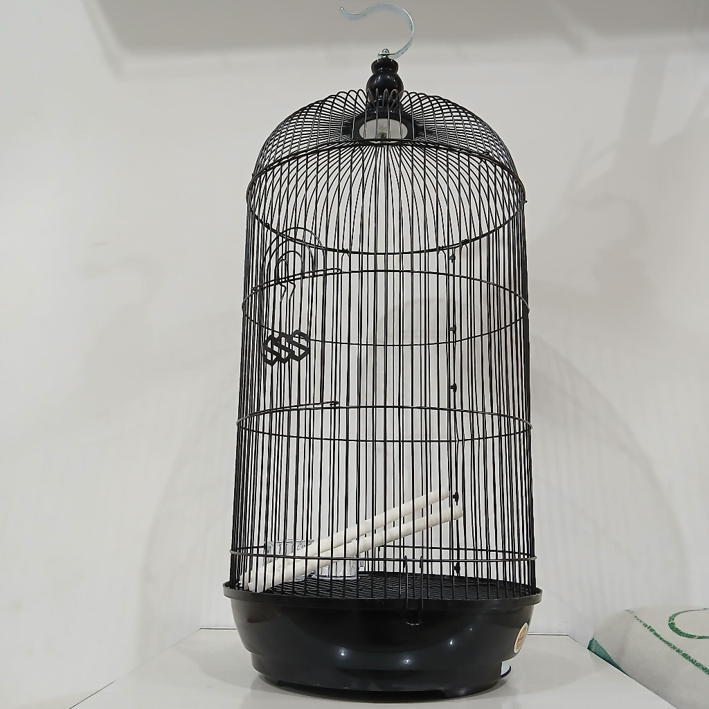 0596 SANGKAR BESI BURUNG LOVEBIRD HITAM SSS / OCTAGON