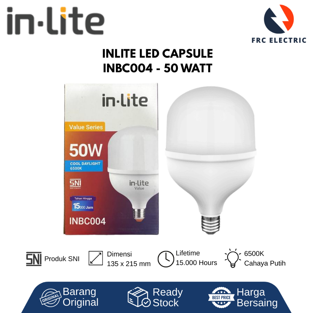 INLITE INBC004 LAMPU LED CAPSULE VALUE SERIES 50W 50 WATT - LAMPU LED KAPSUL CAHAYA PUTIH - LAMPU IN