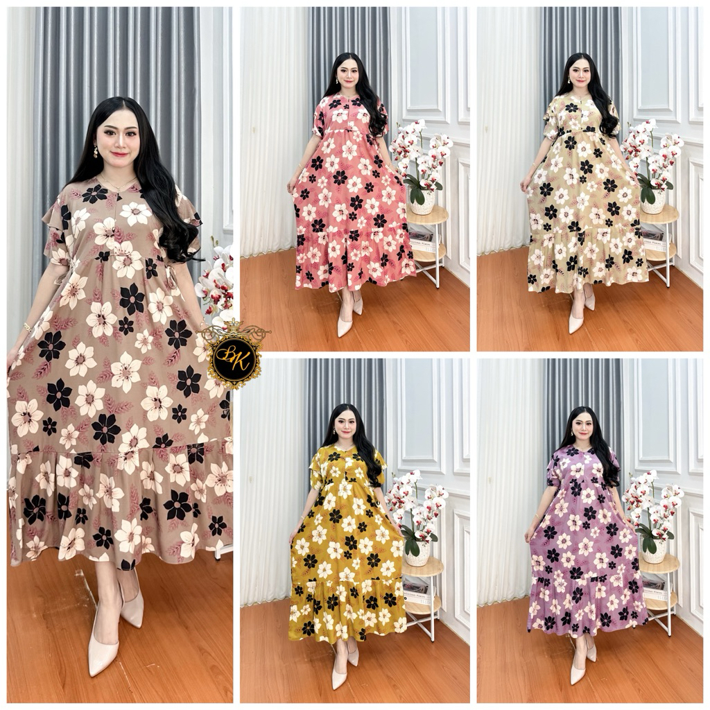 Daster Kanaya Jumbo Ld 130| Dress Womem Big Size |Dress Kanaya Jumbo| Dress Bunga Jumbo| Daster Busu